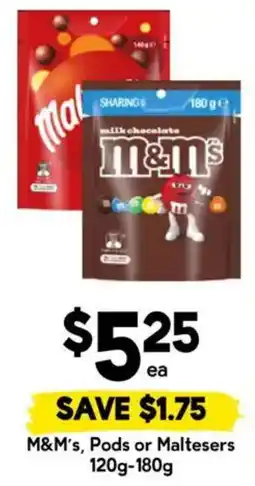 Drakes M&Ms Pods or Maltesers offer
