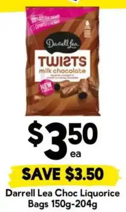 Drakes Darrell Lea Choc Liquorice Bags offer