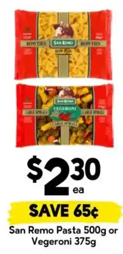 Drakes San Remo Pasta or Vegeroni offer