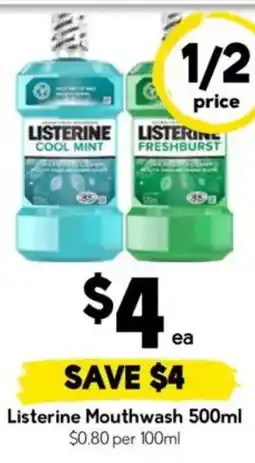 Drakes Listerine Mouthwash offer