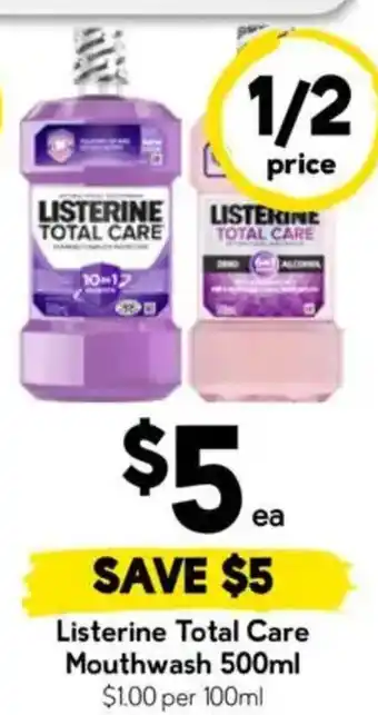 Drakes Listerine Total Care Mouthwash offer