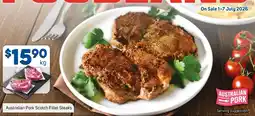 Foodland Australian Pork Scotch Fillet Steaks offer
