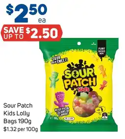 Foodland Sour Patch Kids Lolly Bags offer