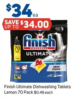 Foodland Finish Ultimate Dishwashing Tablets Lemon offer