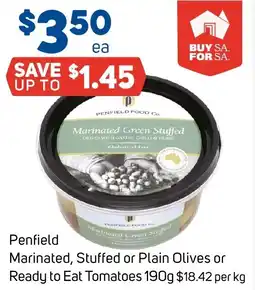 Foodland Penfield Marinated Stuffed or Plain Olives or Ready to Eat Tomatoes offer