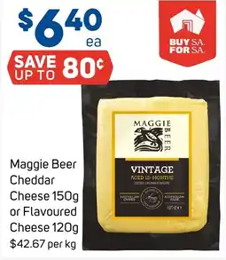 Foodland Maggie Beer Cheddar Cheese or Flavoured Cheese offer