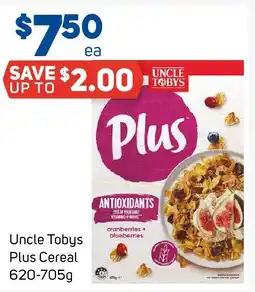 Foodland Uncle Tobys Plus Cereal offer