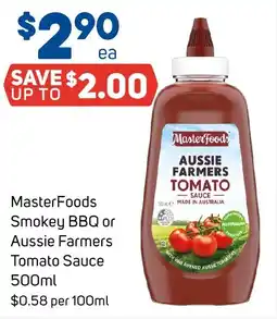 Foodland Masterfoods smokey bbq or aussie farmers tomato sauce offer