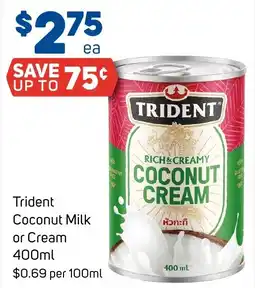 Foodland Trident Coconut Milk or Cream offer