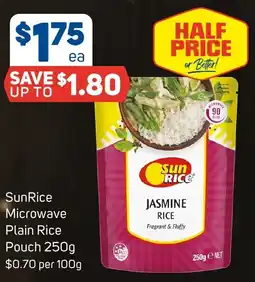 Foodland SunRice Microwave Plain Rice Pouch offer