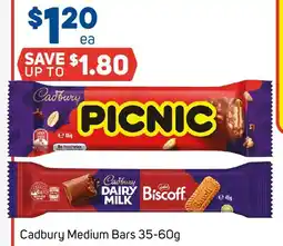Foodland Cadbury Medium Bars offer