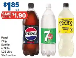 Foodland Pepsi 7 Up Sunkist or Solo offer