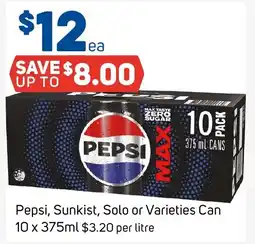 Foodland Pepsi Sunkist Solo or Varieties Can offer