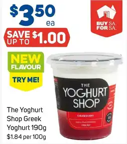 Foodland The Yoghurt Shop Greek Yoghurt offer