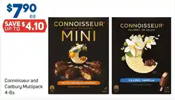 Foodland Connoisseur and Cadbury Multipack 4-6s offer