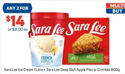 Foodland Sara Lee Ice Cream + Sara Lee Deep Dish Apple Pies or Crumble offer
