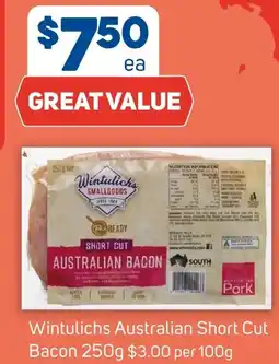 Foodland Wintulichs Australian Short Cut Bacon offer