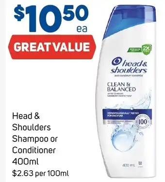 Foodland Head & Shoulders Shampoo or Conditioner offer