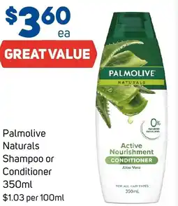 Foodland Palmolive Naturals Shampoo or Conditioner offer