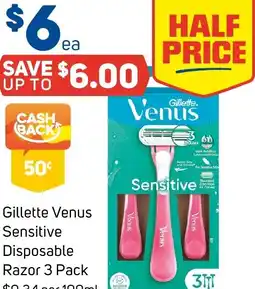 Foodland Gillette Venus Sensitive Disposable Razor offer