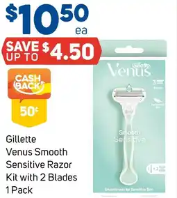 Foodland Gillette Venus Smooth Sensitive Razor Kit with 2 Blades offer