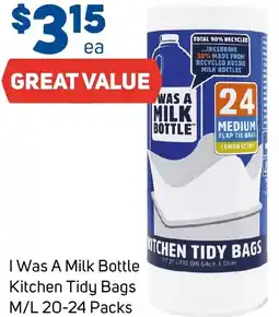 Foodland I Was A Milk Bottle Kitchen Tidy Bags M/L offer