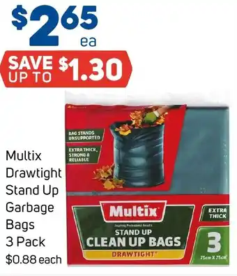 Foodland Multix Drawtight Stand Up Garbage Bags offer