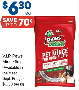 Foodland V.I.P. Paws Mince offer