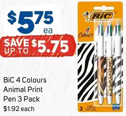 Foodland BiC 4 Colours Animal Print Pen offer