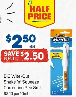Foodland BiC Wite-Out Shake 'n' Squeeze Correction Pen offer