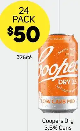 Foodland Coopers Dry 3.5% Cans offer