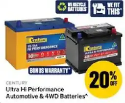 SuperCheap Auto Ultra Hi Performance Automotive & 4WD Batteries offer