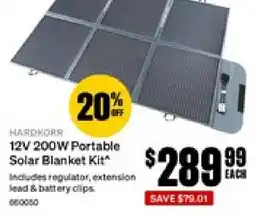 SuperCheap Auto 12V 200W Portable Solar Blanket Kit offer