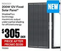 SuperCheap Auto RENOGY 200W 12V Fixed Solar Panel offer