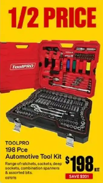 SuperCheap Auto TOOLPRO 198 Pce Automotive Tool Kit offer