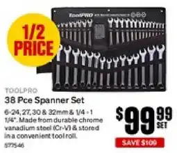 SuperCheap Auto 38 Pce Spanner Set offer