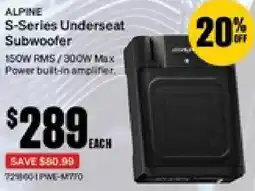 SuperCheap Auto ALPINE S-Series Underseat Subwoofer offer