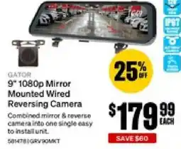 SuperCheap Auto 9*1080p Mirror Mounted Wired Reversing Camera offer