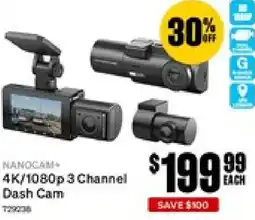 SuperCheap Auto 4K/1080p 3 Channel Dash Cam offer