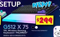 JB Hi-Fi G512 x 75 tkl wireless gaming keyboard palmrest offer