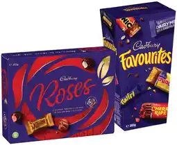 IGA Cadbury Chocolate Roses 225g or Favourites 264β265g Selected Varieties offer