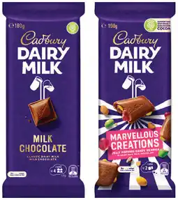 IGA Cadbury Chocolate Block 150‑190g Selected Varieties offer