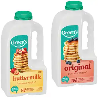 IGA Green’s Pancake Shake offer