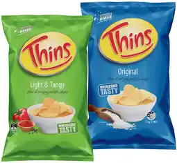IGA Thins Chips 150‑175g Selected Varieties offer