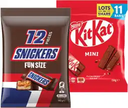 IGA Nestlé Fun Size 127-158g, Snickers or Maltesers Fun Size Pack 132-192g Selected Varieties offer