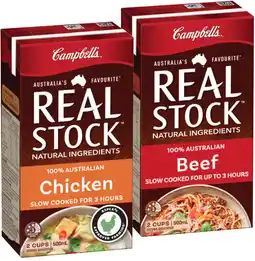 IGA Campbell’s Real Stock Selected Varieties offer