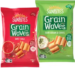 IGA Sunbites Grain Waves Wholegrain Chips Selected Varieties offer