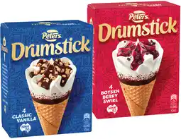 IGA Peters Drumstick 4 Pack or Mini 6 Pack Selected Varieties offer