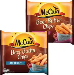 IGA McCain Beer Batter Chips or Wedges 750g Selected Varieties offer
