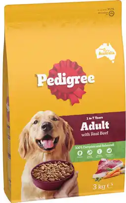 IGA Pedigree Dry Dog Food 2.5‑3kg Selected Varieties offer